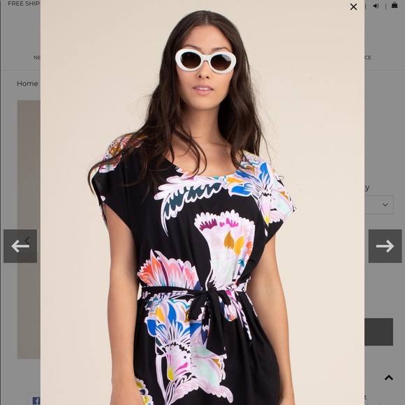 Trina Turk Seychelles Cover Up Tunic with Belt - Picture 8 of 11